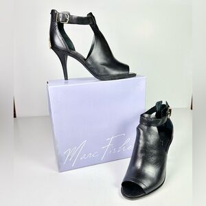 Marc Fisher Women’s Black Leather Sandals Darcy Size 9